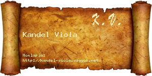Kandel Viola névjegykártya